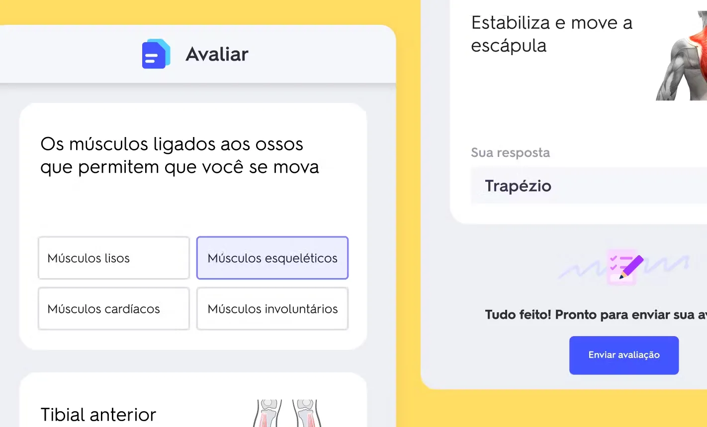 Tela da solução Quizlet, plataforma para auxílio no estudo